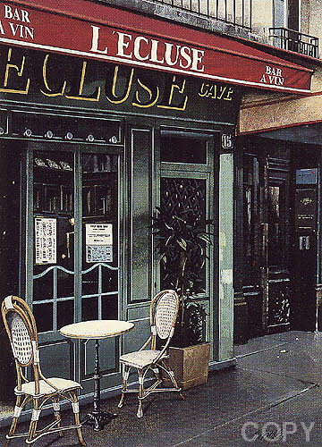 Ballades Parisennes Suite - L'Ecluse Bar A Vin by Thomas Pradzynski | Serigraph