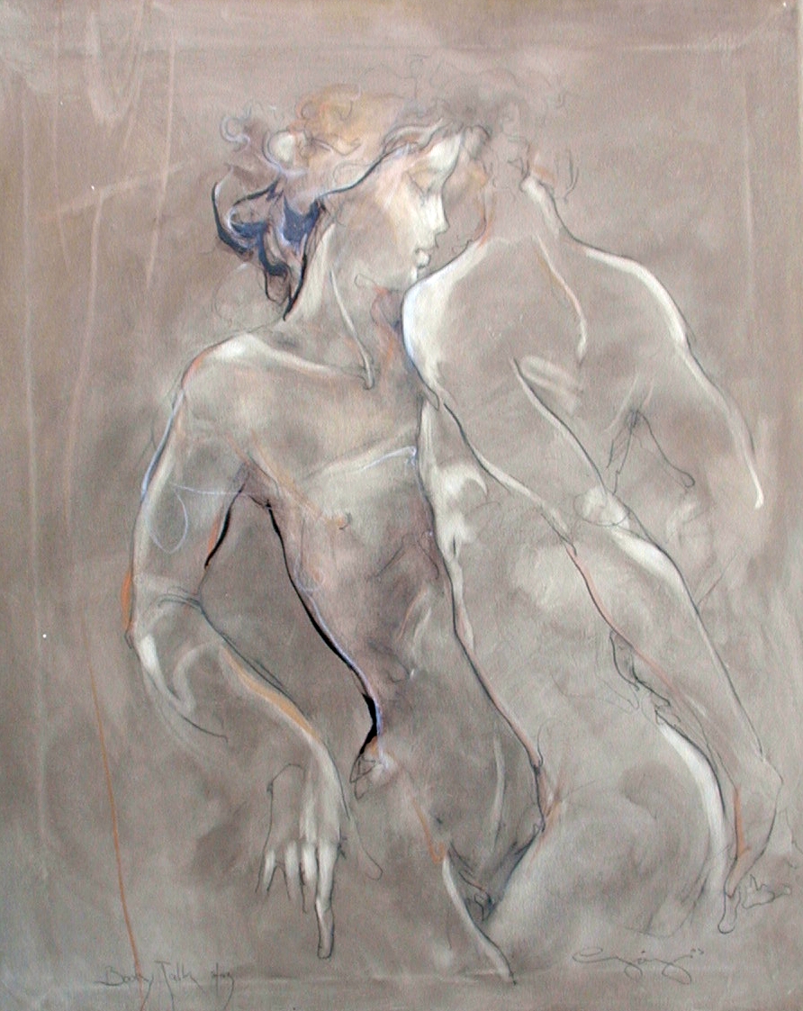 Body Talk (Oil on canvas) by Jurgen Gorg | Original
