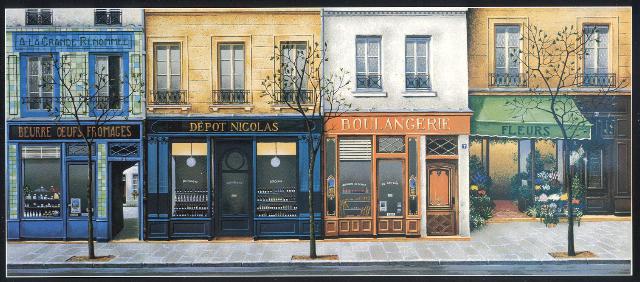 Boutiques a Paris by Andre Renoux | Serigraph