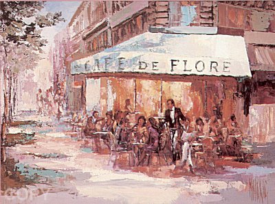 Café de Flore by Mark King | Serigraph