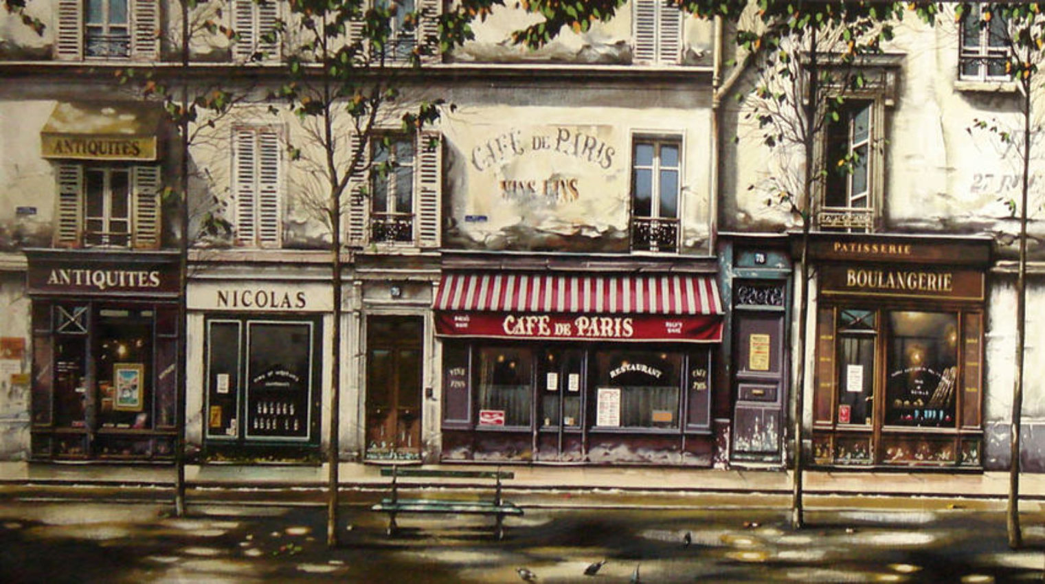 Cafe de Paris by Thomas Pradzynski | Serigraph