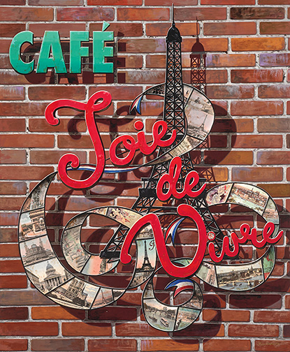 Cafe Joie de Vivre by Liudmila Kondakova | Giclee on Canvas