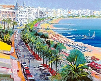 Cannes by Kerry Hallam | Serigraph