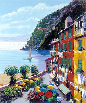 Cinqueterre (Deluxe) by Kerry Hallam | Serigraph on Canvas