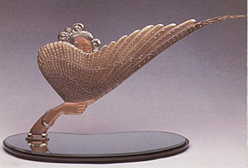 Coquette {Table Mirror} by Erte Objects D'Art | Bronze Sculpture