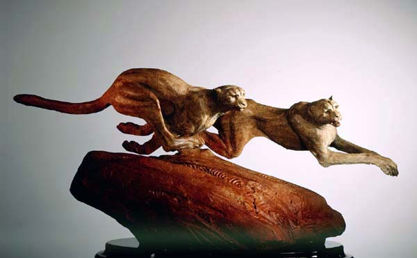 Coursing Cheetahs by Richard MacDonald | Bronze Sculpture