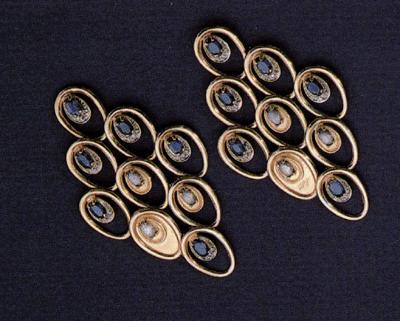 Dream Voyage St VI (gold, silver, diamonds, blue sapphires) by Erte Jewelry | Art To Wear