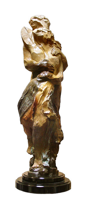 Embrace (Bronze) by Abrishami Hessam | Bronze Sculpture