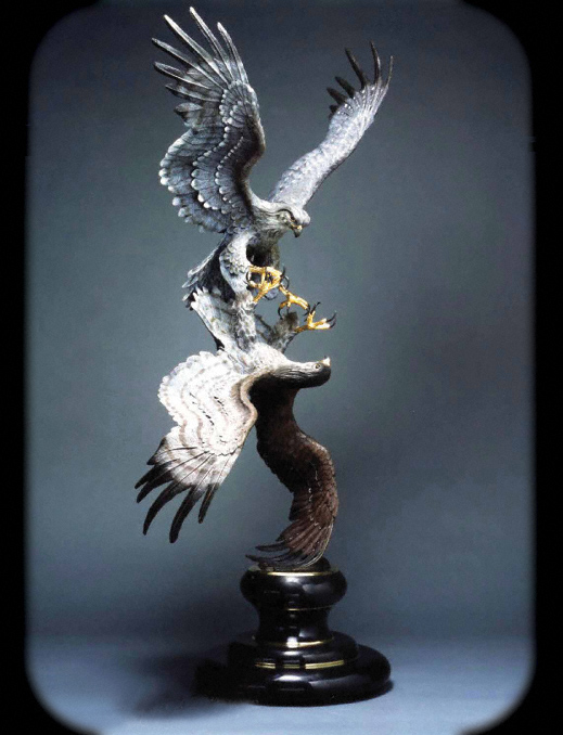 Falcon Courtship by Chester Fields | Bronze Sculpture
