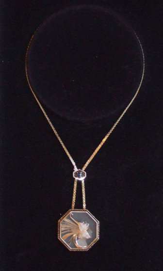 Fireflies St II (gold, ss, diamonds, rubies, onyx, m-o-p) by Erte Jewelry | Art To Wear