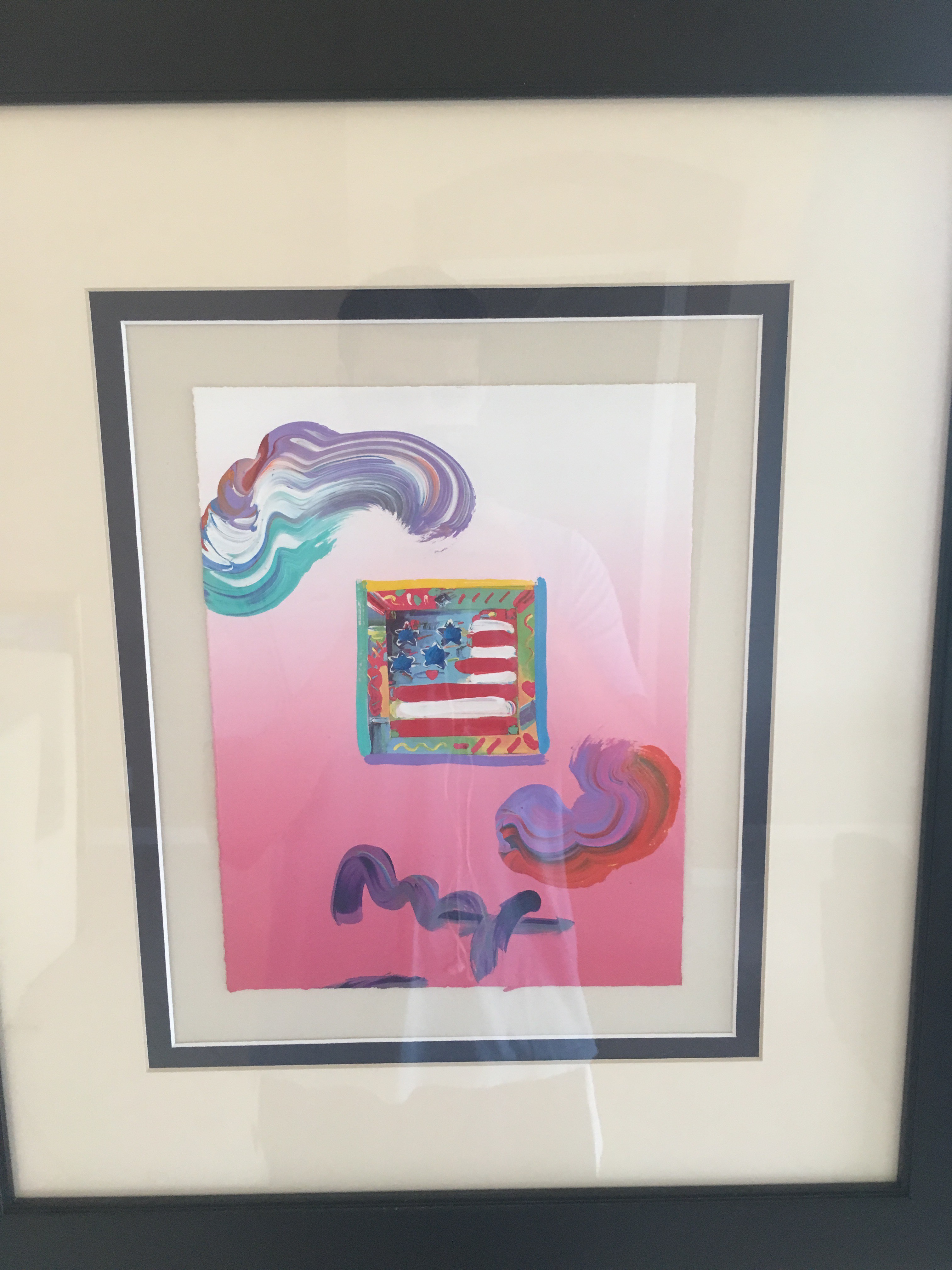 Flag with Heart Ver.1 #130 by Peter Max | Original