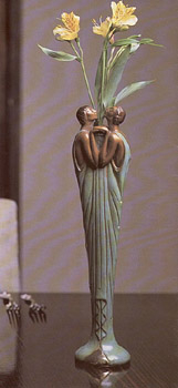 Flora I {Bud Vase} by Erte Objects D'Art | Bronze Sculpture