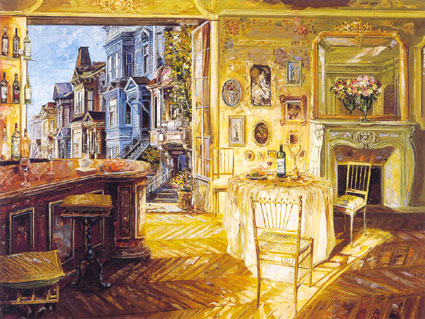 Golden Comfort - San Fran. Suite by Vadik Suljakov | Hand Embellished Canvas