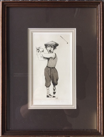 Golfer by Charles Bragg | Etching
