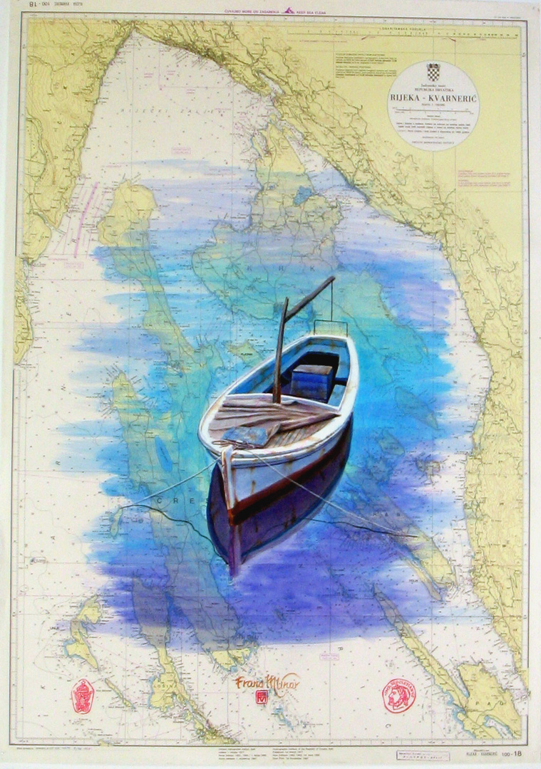 Kvarner Bay - Croatia (Oil on Paper) by Frane Mlinar | Original