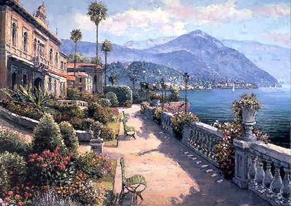 Lake Como Promenade by Sam Park | Serigraph