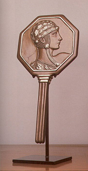 La Femme {Hand Mirror} by Erte Objects D'Art | Bronze Sculpture