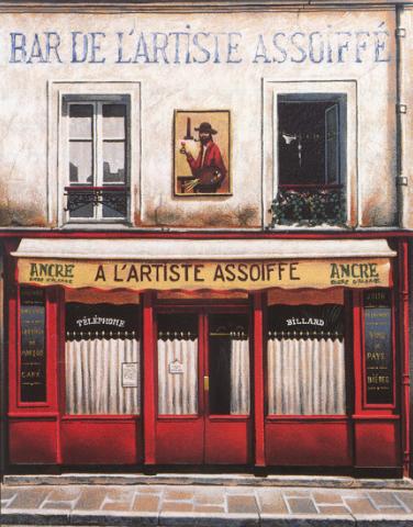 Le Bar de L'Artiste Assoiffe by Andre Renoux | Serigraph