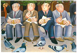 Lunch in the Gardens by Beryl Cook | Serigraph