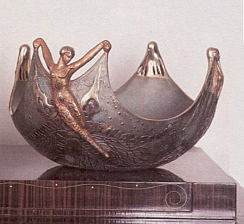Ocean Bowl I {Bowl} by Erte Objects D'Art | Bronze Sculpture