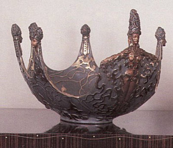 Ocean Bowl II {Bowl} by Erte Objects D'Art | Bronze Sculpture