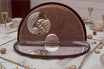 Papillion {Table Mirror} by Erte Objects D'Art | Bronze Sculpture