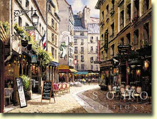 Parisian Cafe by Sam Park | Serigraph