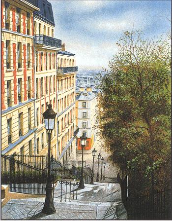 Vision de Paris Suite - Rue St. Victor by Andre Renoux | Serigraph