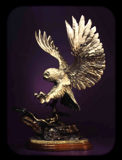 Snowy Owl by Chester Fields | Bronze Sculpture
