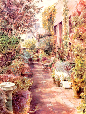 Terrace Garden by Sahall | Serigraph