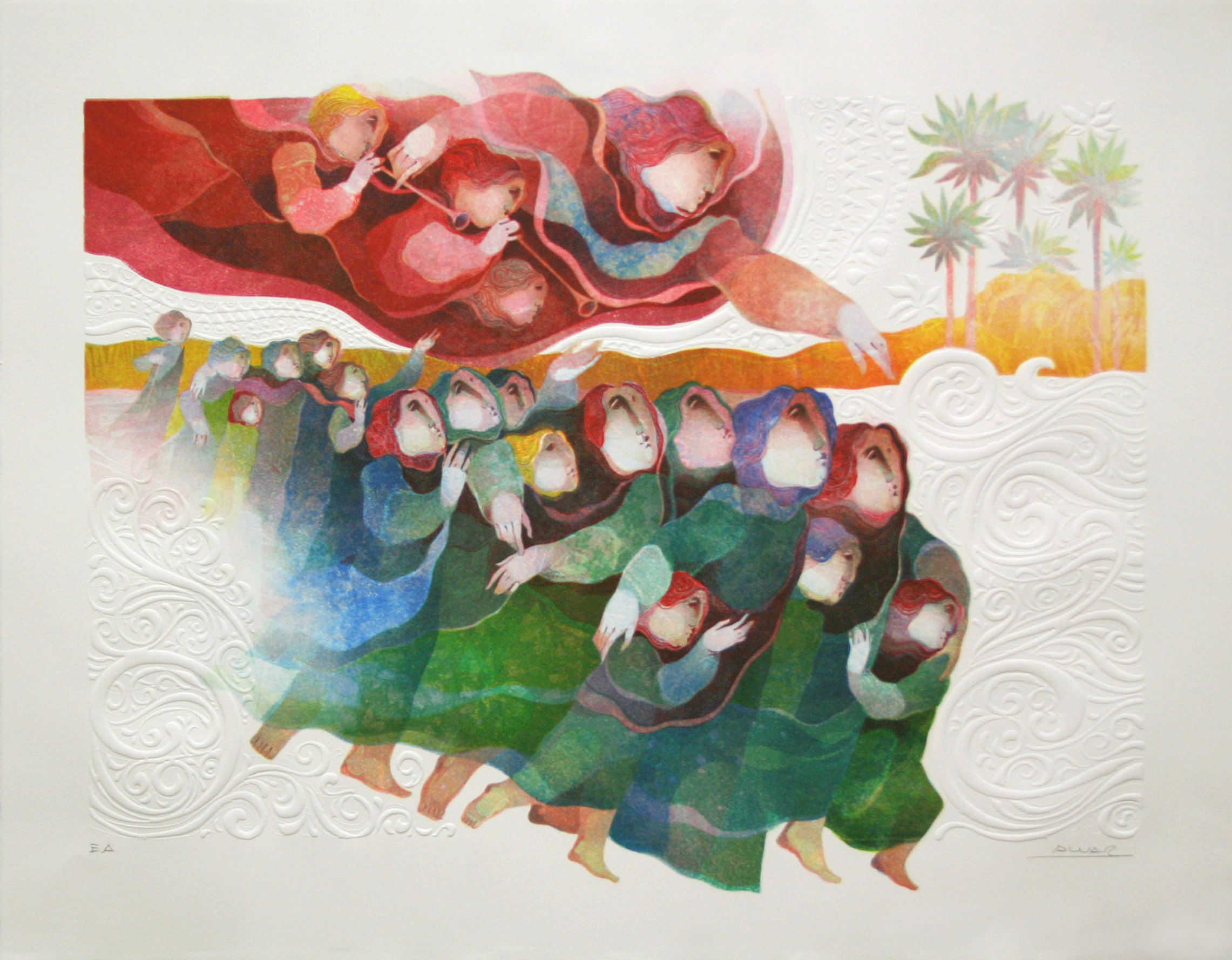 The Exodus (Bible II Suite) (Sold Only as 4 Piece Suite) by Alvar Sunol | Lithograph