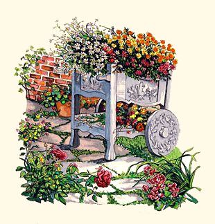 Country House Suite - The Side Garden by Susan Rios | Serigraph