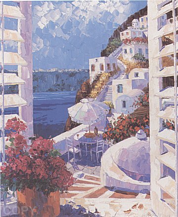 View to Santorini by Barbara McCann | Serigraph