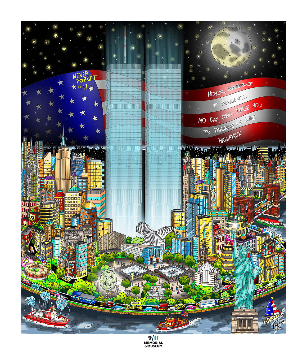 9/11: A Time for Remembrance by Charles Fazzino | Giclee