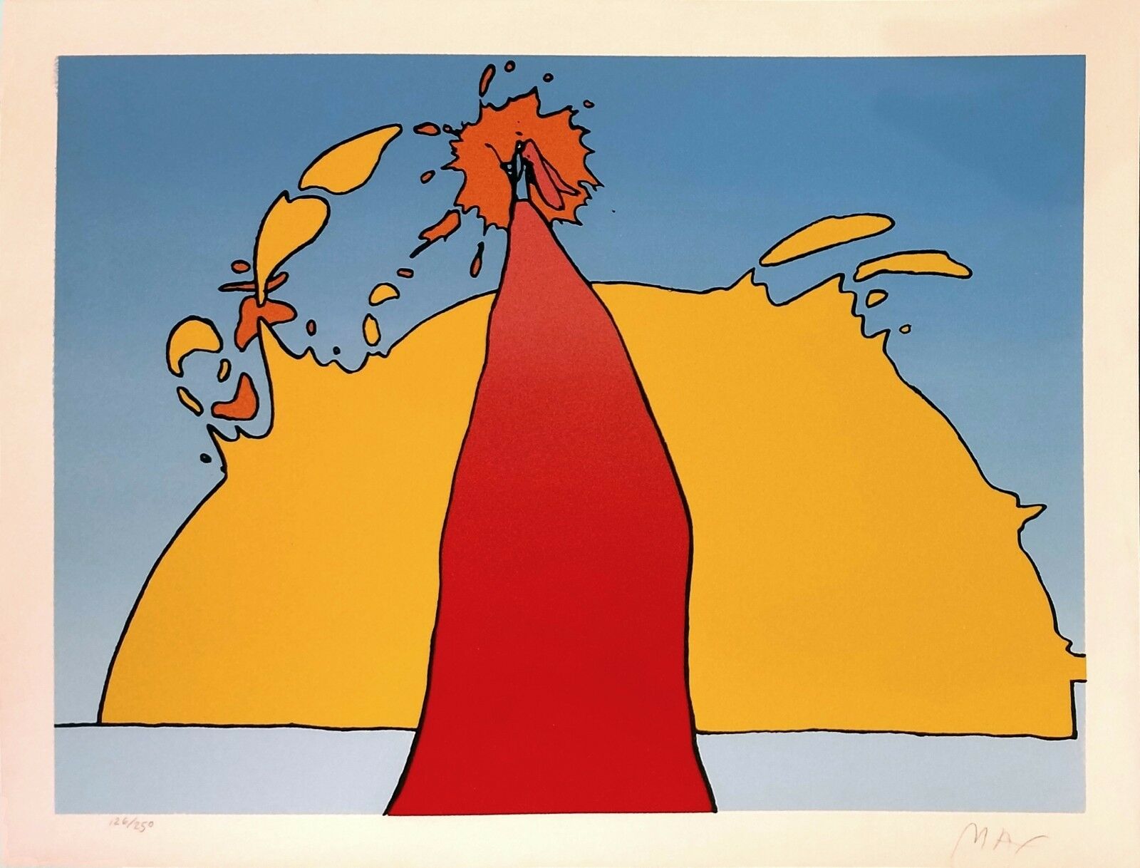 His Own Eclipse 	 by Peter Max | Lithograph
