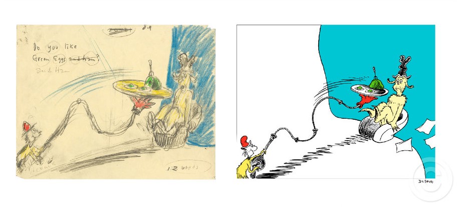 Do You Like Green Eggs and Ham? (Diptych) by Dr. Seuss | Serigraph on Paper