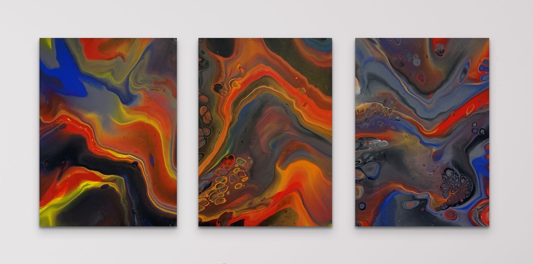 Flow (Set of 3) by Vesna Duval | Acrylic on Canvas