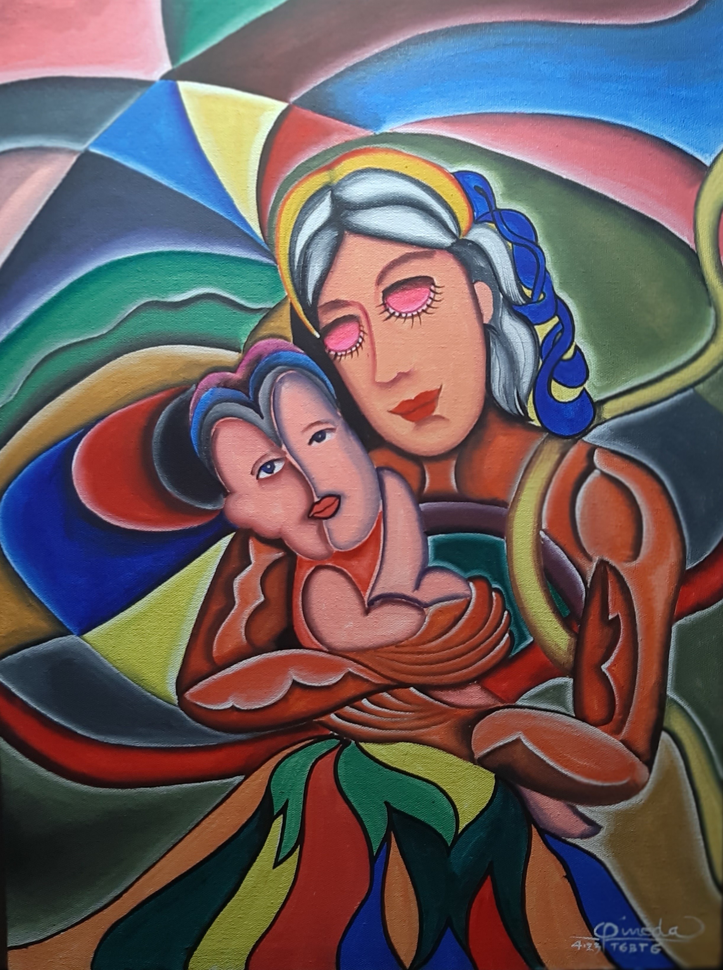Mother's Love by Lito Pineda | Acrylic on Canvas