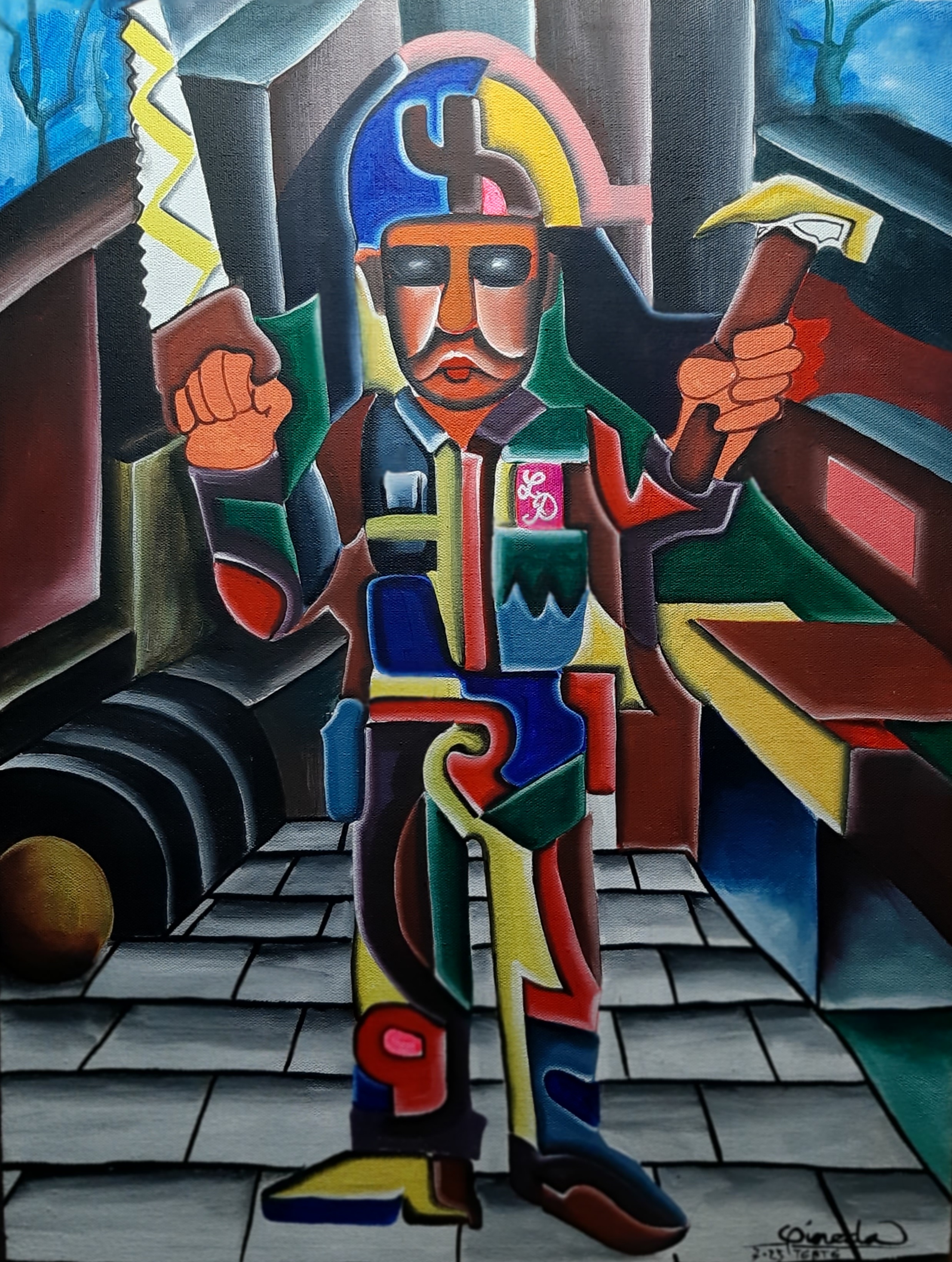 The Carpenter by Lito Pineda | Acrylic on Canvas