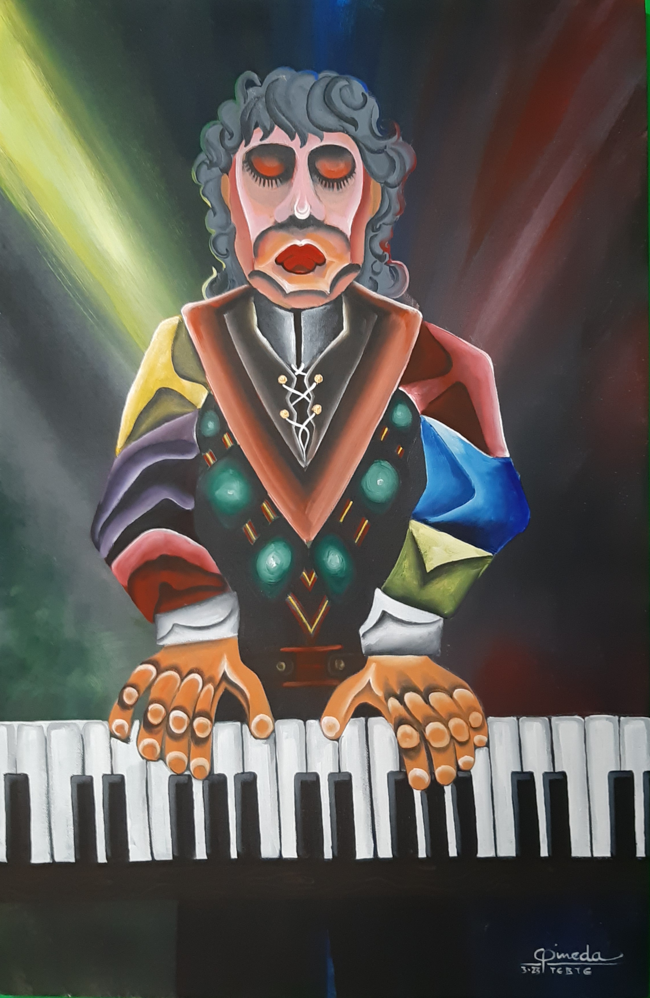 The Pianist by Lito Pineda | Acrylic on Canvas